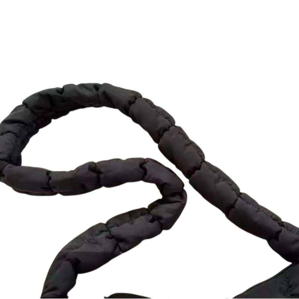 Bubble, puffy, quilted pleated, small cloud purse with shoulder strap. PURPLE - Picture 4 of 6